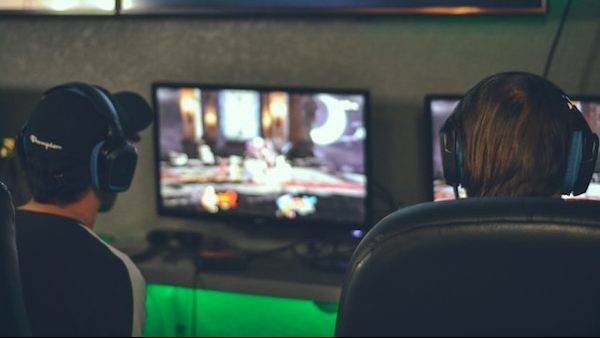 two people playing video games