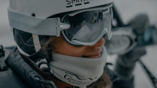 headshot of professional snowboarder 