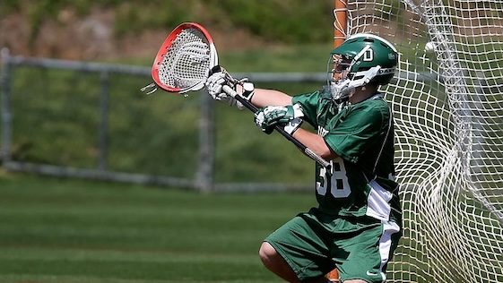 lacrosse player on the field