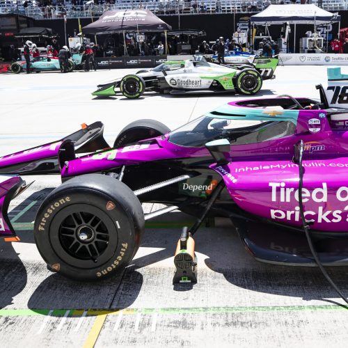 STING RAY ROBB (77) (USA) of Payette, ID drives on pit road during qualifying for the Chevrolet Detroit Grand Prix at the Streets of Detroit in Detroit  MI.