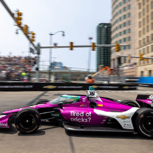 NTT INDYCAR SERIES driver, CONOR DALY (76) (USA) of Noblesville, IN races through the turns during the Chevrolet Detroit Grand Prix at Streets of Detroit in Detroit , MI.